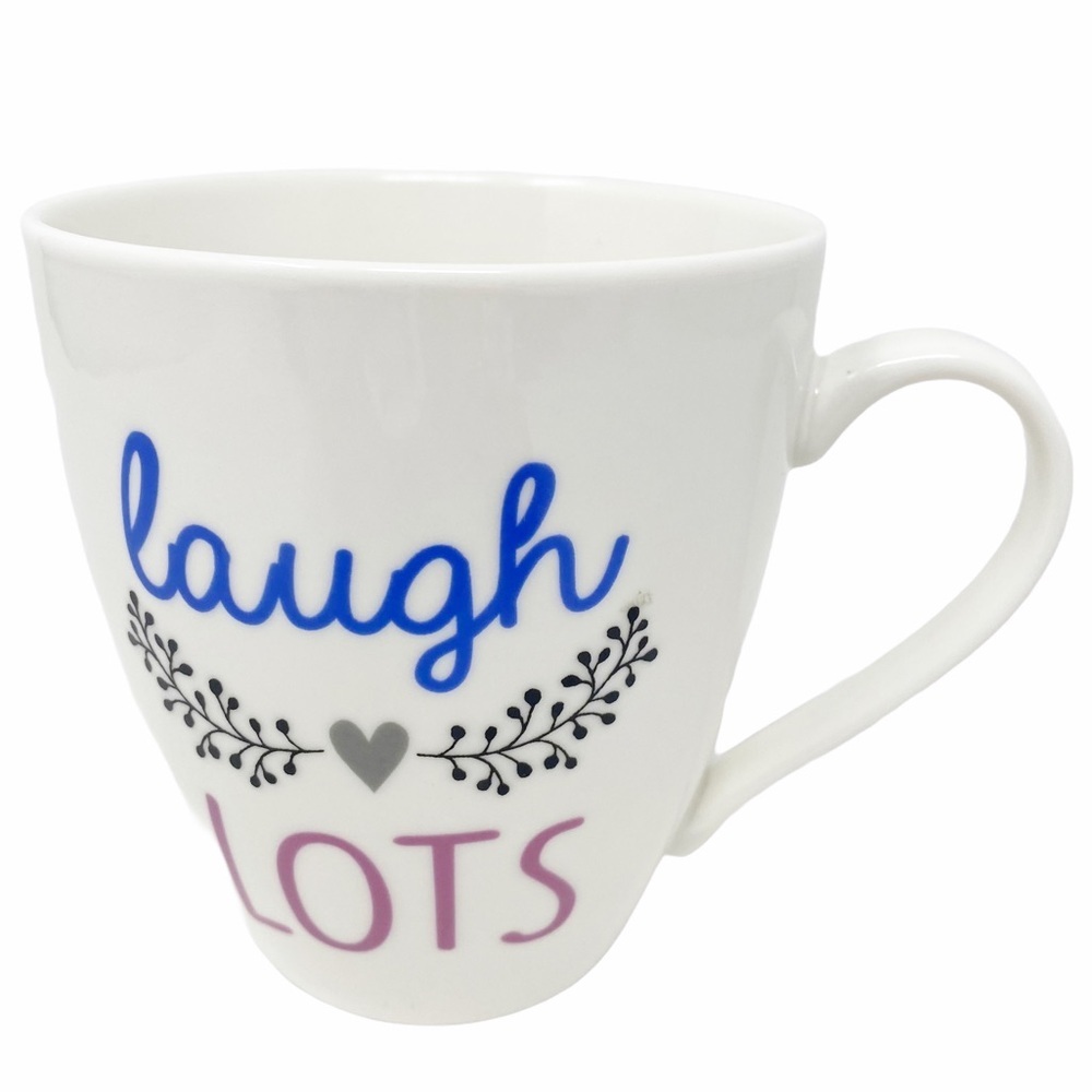 Pfaltzgraff Everyday “Laugh Lots” White Coffee Mug